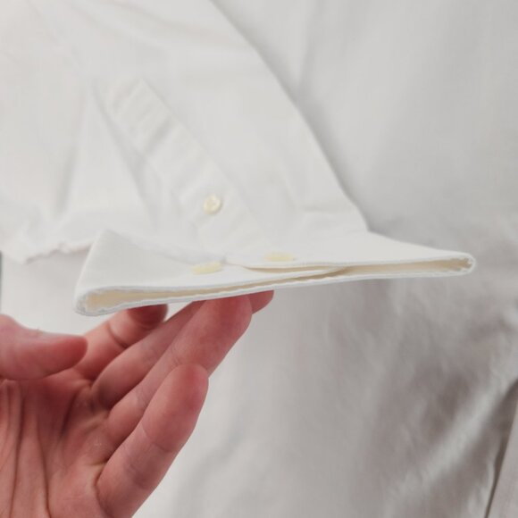 Brooks Brothers Cotton Regent Non-Iron White 17.5 4/5 Pocket Shirt Button Up - Picture 4 of 16